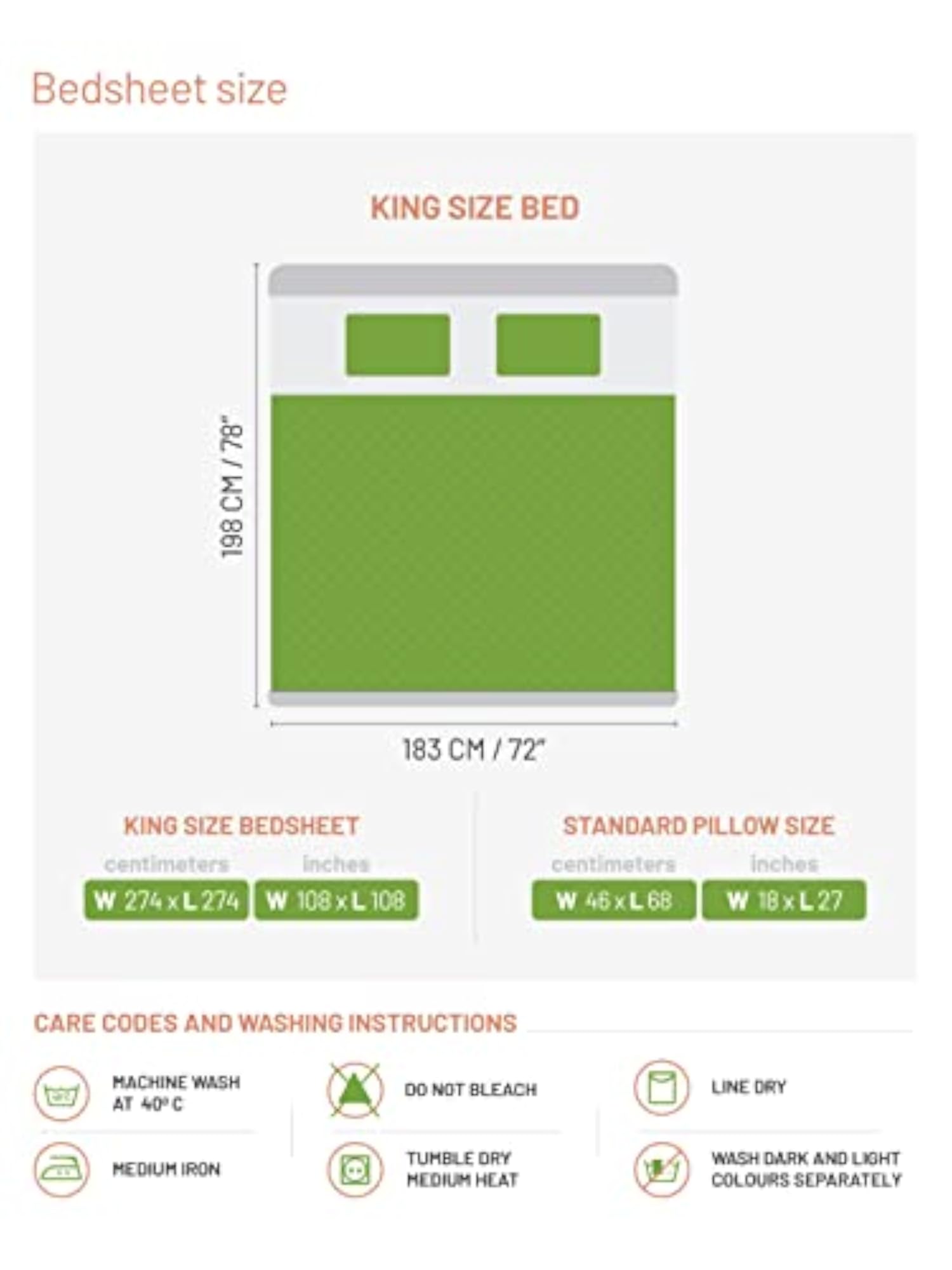 Pack of 1 Cotton Solid King Bedsheet with 2 Pillow Covers